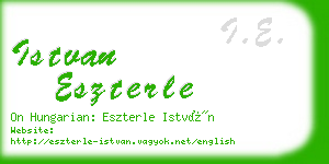 istvan eszterle business card